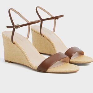 Tuckernuck Brown Leather Delphine Wedges Size 9 -NIB